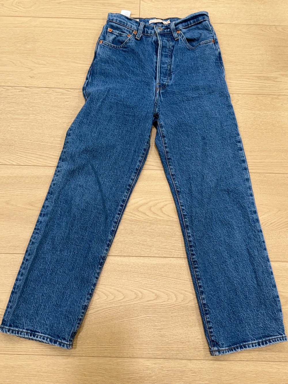 Levi’s Premium Ribcage Straight Ankle Jeans Size 26 High Rise Blue
